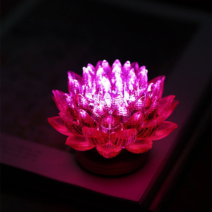 Buddha Stones Decorazione per la casa Lotus Liuli in vetro, rame e ottone, un nuovo inizio - image 46