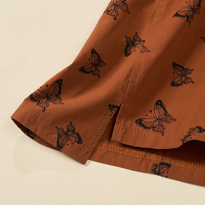 Buddha Stones Camicia da donna in poliestere con scollo a V e maniche lunghe, motivo a farfalla - image 2