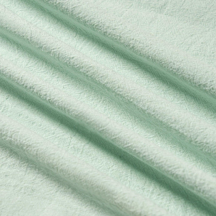 Buddha Stones Camicia da donna estiva in cotone con maniche corte, scollo a V, linee ricamate e lacci - image 4