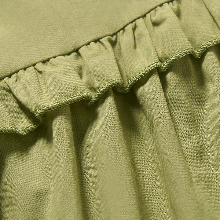 Buddha Stones Camicia da donna a maniche corte con scollo a V, tinta unita, design con bottoni decorativi - image 10