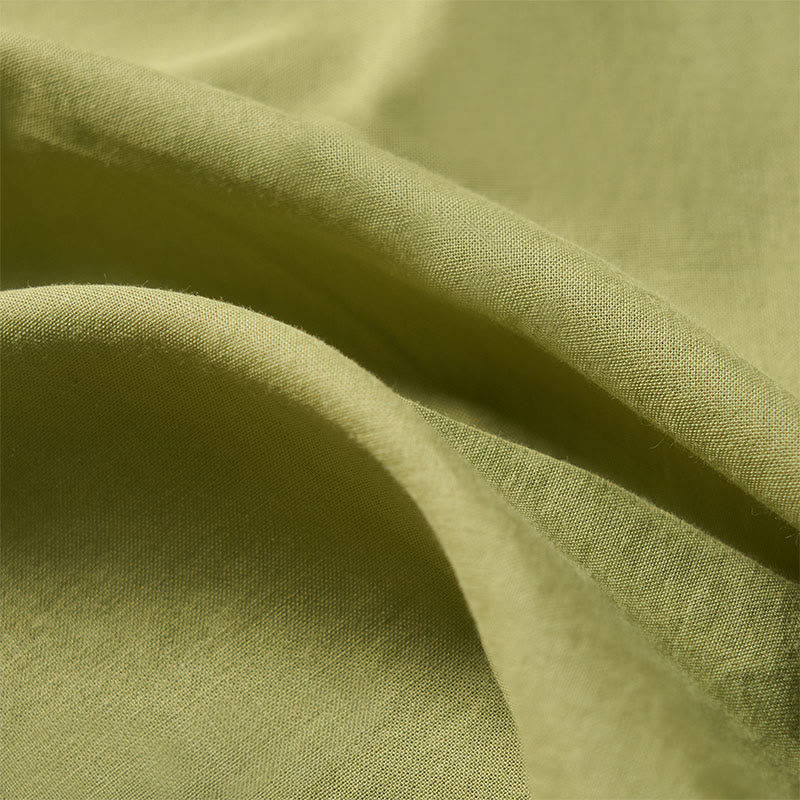 Buddha Stones Camicia da donna a maniche corte con scollo a V, tinta unita, design con bottoni decorativi - image 12