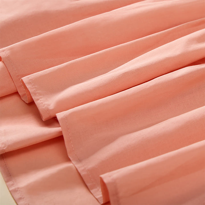 Buddha Stones Camicia da donna a maniche corte con scollo a V, tinta unita, design con bottoni decorativi - image 19