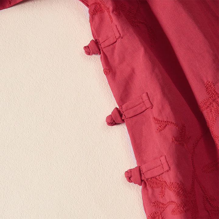 Buddha Stones Camicia da donna in cotone con motivo a foglie, manica lunga e scollo a V primaverile - image 23