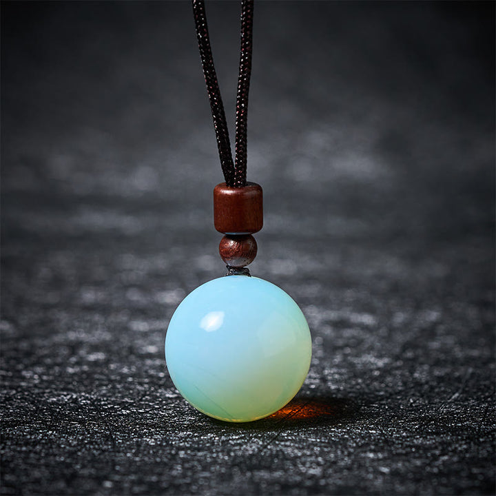 Buddha Stones Collana con ciondolo di protezione in quarzo fumé con occhio di tigre e cristallo rosa bianco - Opale - image 9
