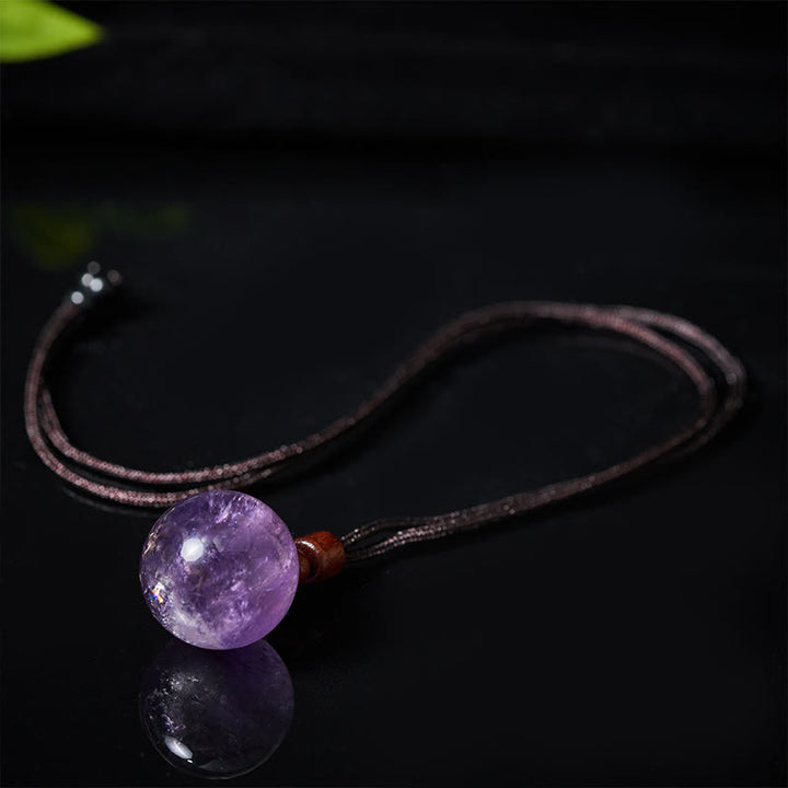 Buddha Stones Collana con ciondolo di protezione in quarzo fumé con occhio di tigre e cristallo rosa bianco - image 15