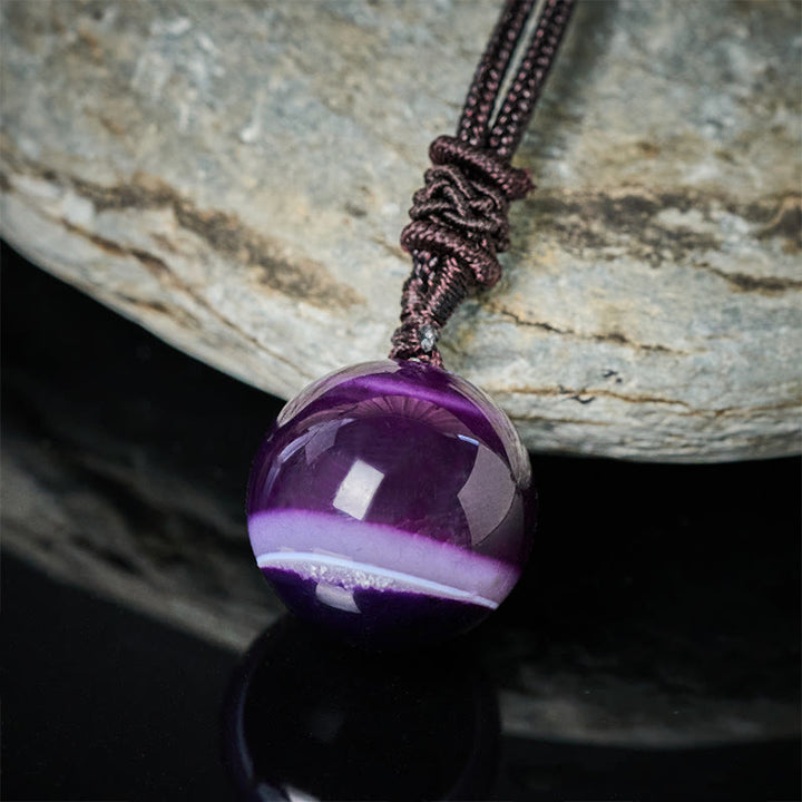 Buddha Stones Collana con pendente Balance in ametista, agata gialla, agata varia, cristallo rosa, lazurite, lapislazzuli - image 12