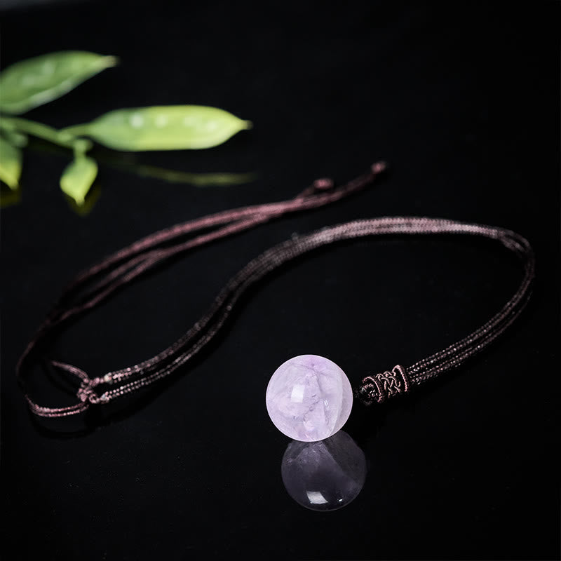 Buddha Stones Collana con pendente Balance in ametista, agata gialla, agata varia, cristallo rosa, lazurite, lapislazzuli - image 2