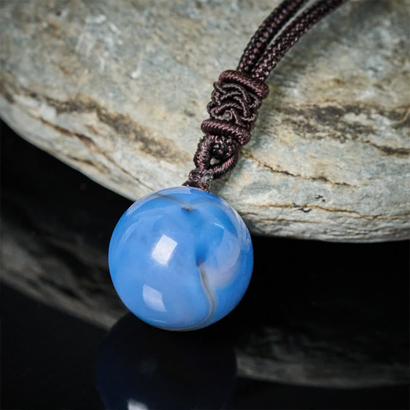 Buddha Stones Collana con pendente Balance in ametista, agata gialla, agata varia, cristallo rosa, lazurite, lapislazzuli - image 16