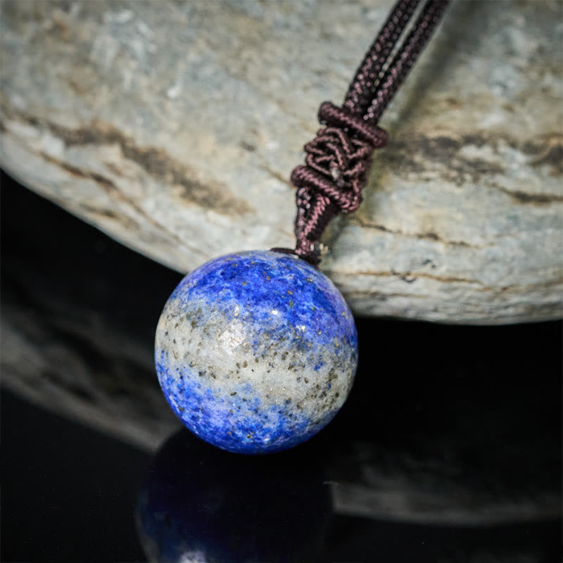 Buddha Stones Collana con pendente Balance in ametista, agata gialla, agata varia, cristallo rosa, lazurite, lapislazzuli - image 24