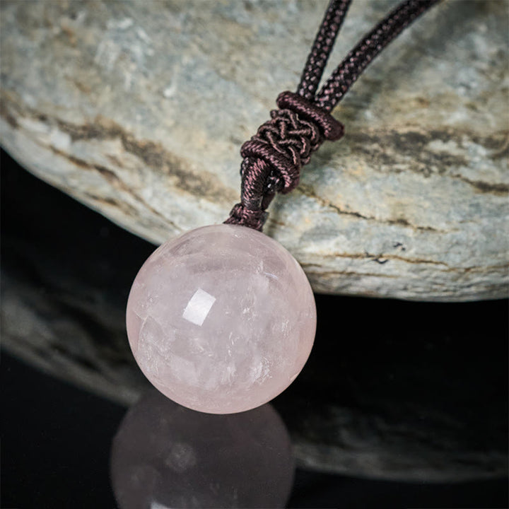 Buddha Stones Collana con pendente Balance in ametista, agata gialla, agata varia, cristallo rosa, lazurite, lapislazzuli - image 20