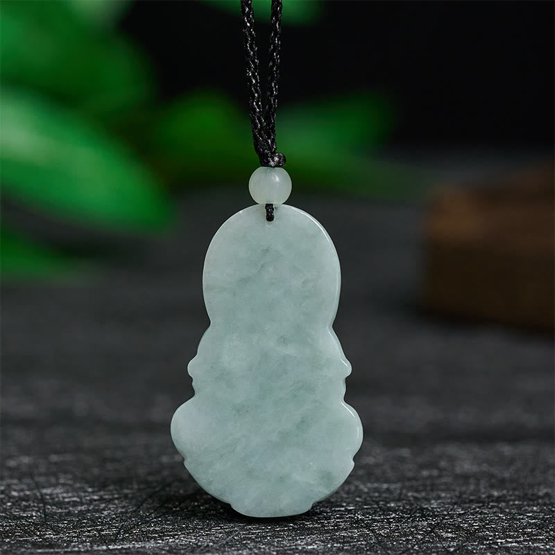 Buddha Stones Ciondolo con collana di armonia di Jade Kwan Yin Avalokitesvara - image 4