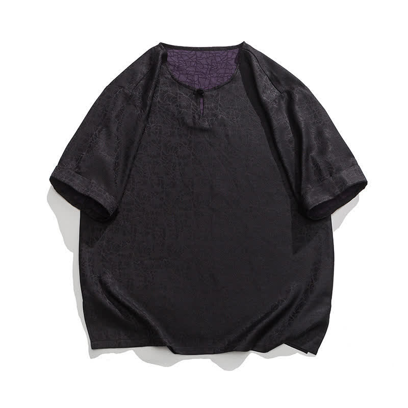 Buddha Stones Maglietta da uomo a maniche corte con motivo retrò estivo e nuvole di buon auspicio - Nero - US/UK/AU46, EU56 (5XL) - image 33