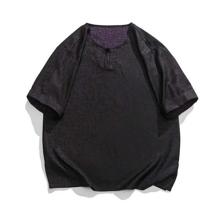 Buddha Stones Maglietta da uomo a maniche corte con motivo retrò estivo e nuvole di buon auspicio - Nero - US/UK/AU46, EU56 (5XL) - image 33