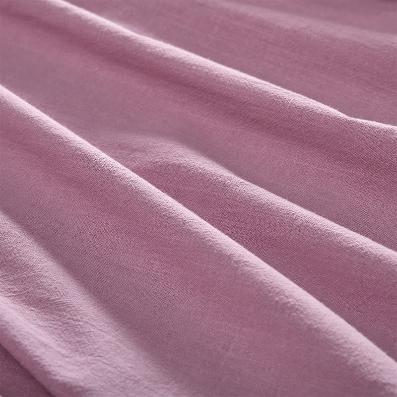 Buddha Stones Camicia da donna in cotone a maniche lunghe con scollo rotondo e bottoni a rana - image 15