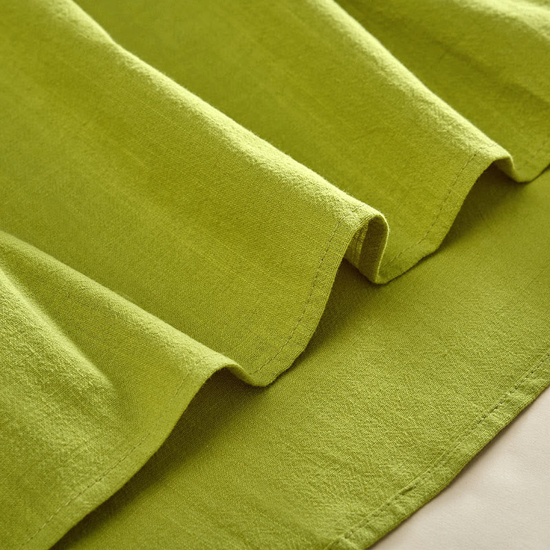 Buddha Stones Camicia da donna in cotone a maniche lunghe con scollo rotondo e bottoni a rana - image 6