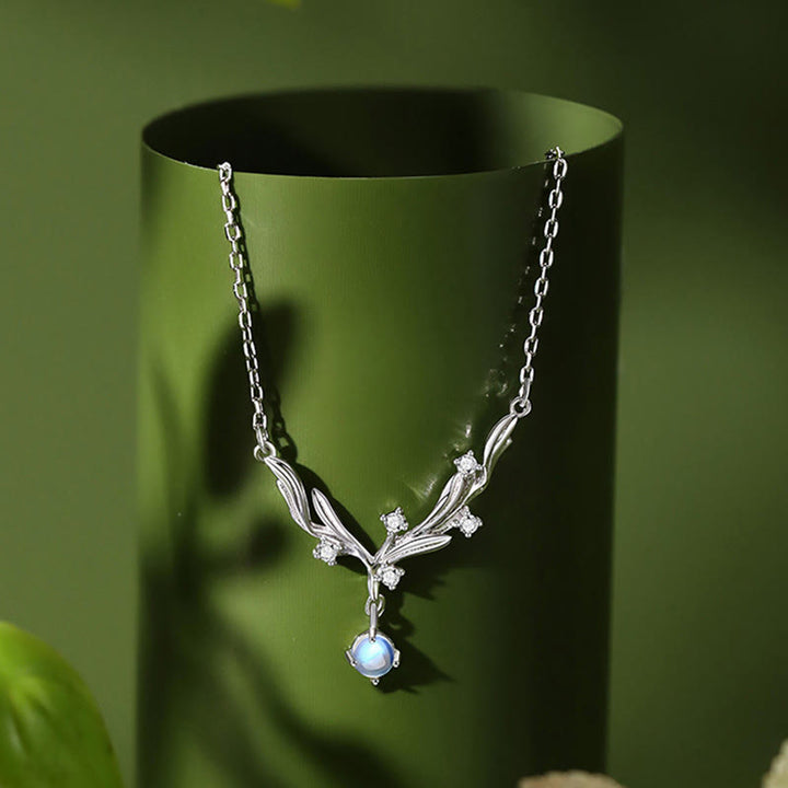 Buddha Stones Collana con ciondolo in argento sterling 925 con vischio che tiene lontani gli spiriti maligni - image 1