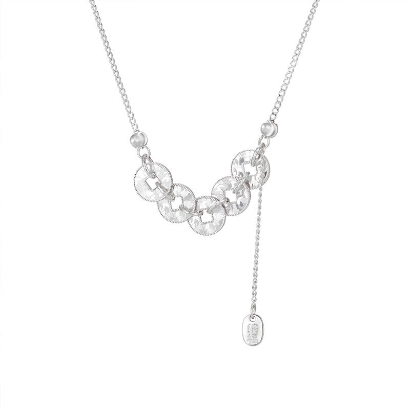 Buddha Stones Collana con ciondolo e anello di protezione in argento sterling 925 con cinque monete dell'imperatore - image 4