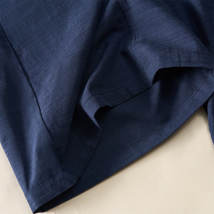 Buddha Stones Pantaloni larghi da donna in cotone con tasche e design semplice con cerniera - image 8