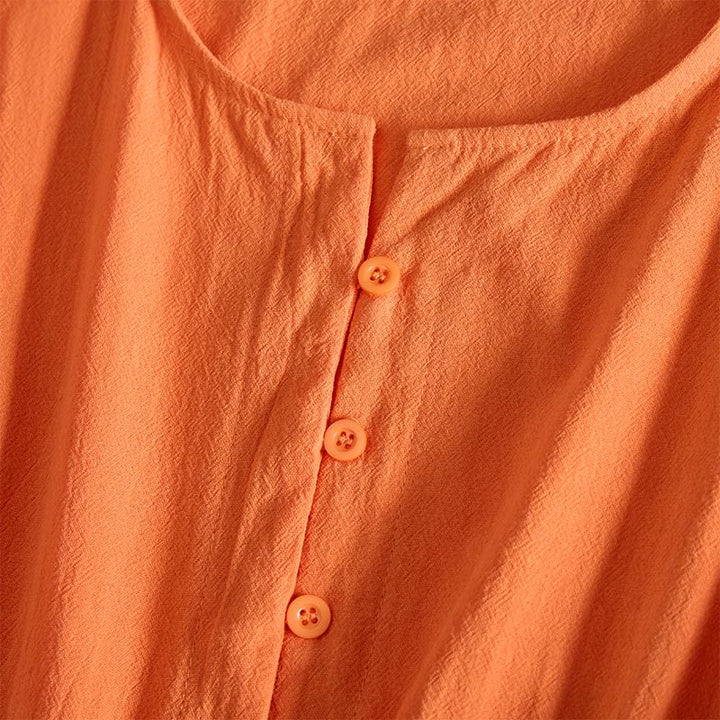 Abito midi da donna con maniche corte, ricamo geometrico con Buddha Stones e tasche - image 12