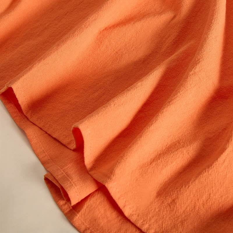 Abito midi da donna con maniche corte, ricamo geometrico con Buddha Stones e tasche - image 15