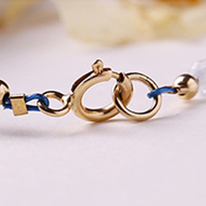 Buddha Stones Bracciale Peace con perline sfaccettate ultrafini da 2 mm di acquamarina naturale. - image 12