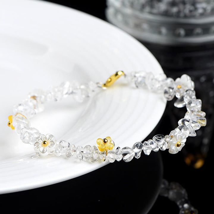 Buddha Stones Bracciale Serenity con Acquamarina Naturale, Peridoto, Quarzo Fragola e Vari Cristalli - image 31