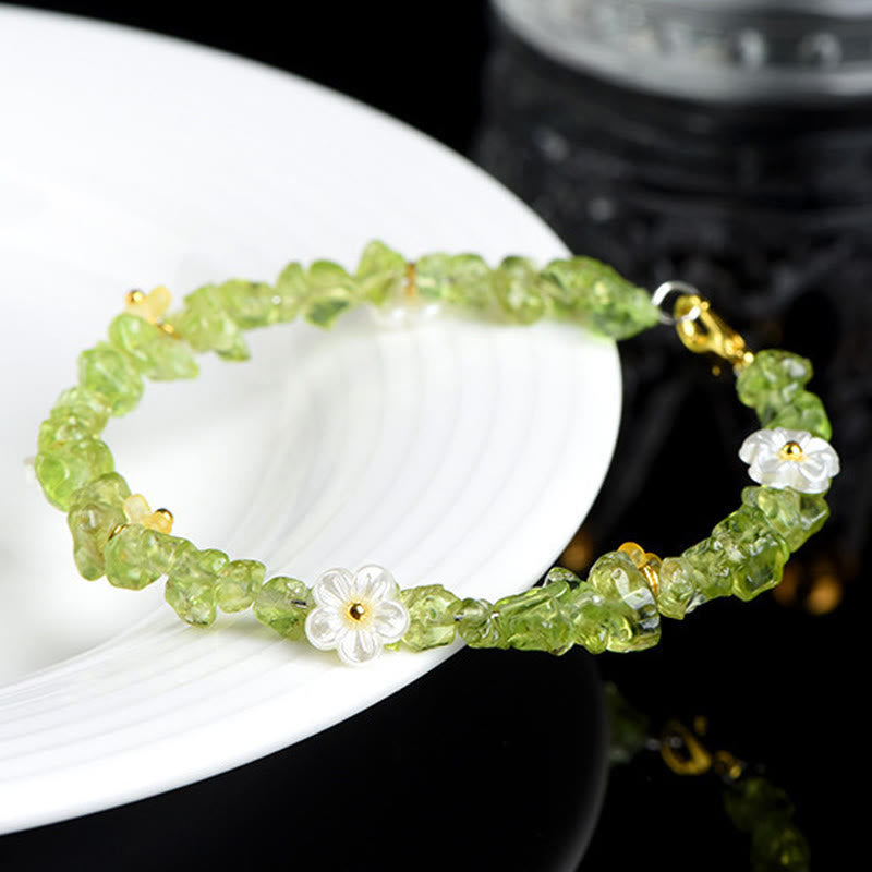Buddha Stones Bracciale Serenity con Acquamarina Naturale, Peridoto, Quarzo Fragola e Vari Cristalli - image 15