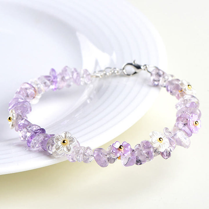 Buddha Stones Bracciale Serenity con Acquamarina Naturale, Peridoto, Quarzo Fragola e Vari Cristalli - image 44