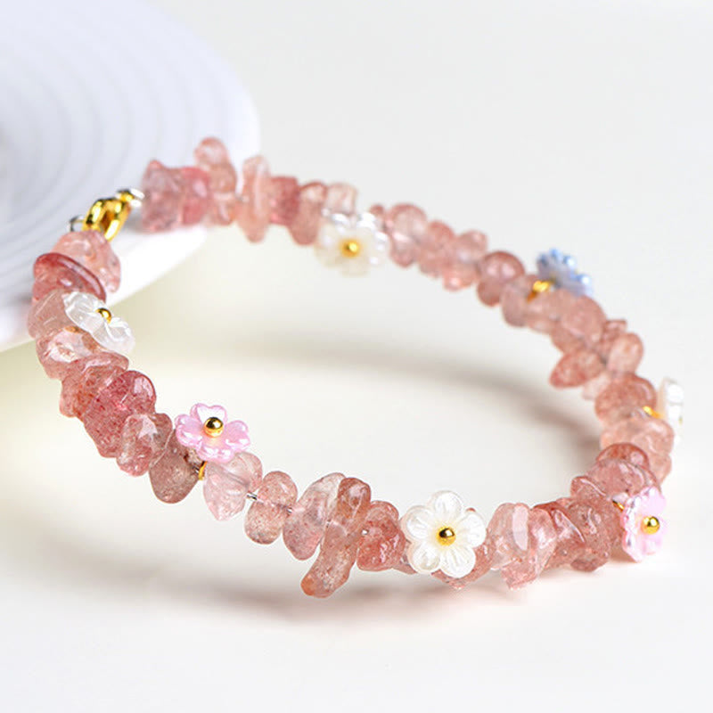 Buddha Stones Bracciale Serenity con Acquamarina Naturale, Peridoto, Quarzo Fragola e Vari Cristalli - image 36