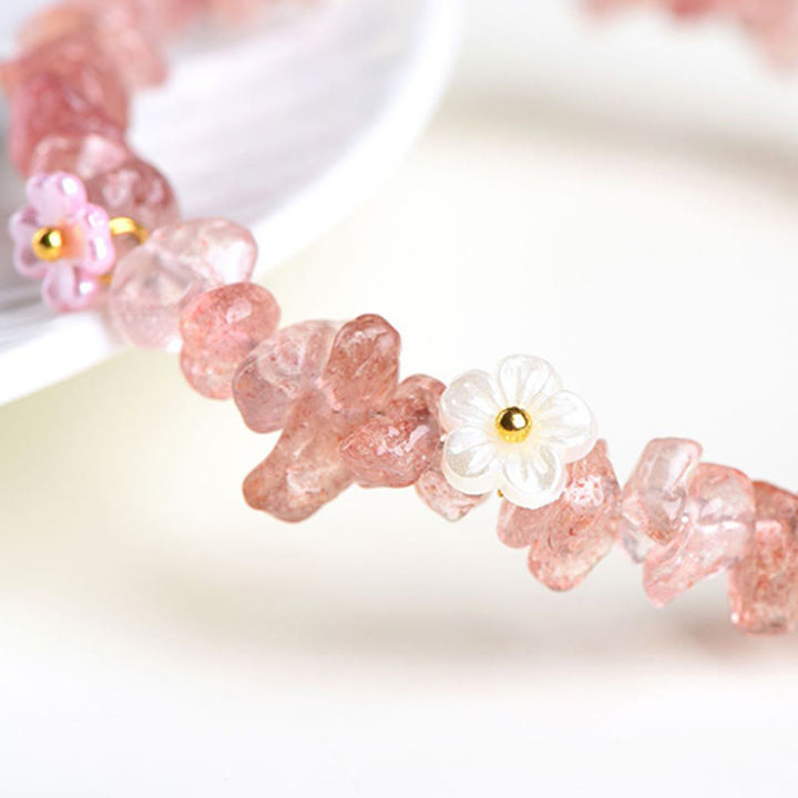 Buddha Stones Bracciale Serenity con Acquamarina Naturale, Peridoto, Quarzo Fragola e Vari Cristalli - image 39