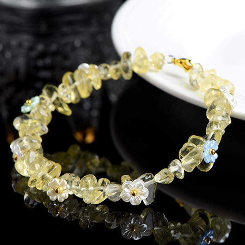 Buddha Stones Bracciale Serenity con Acquamarina Naturale, Peridoto, Quarzo Fragola e Vari Cristalli - image 19