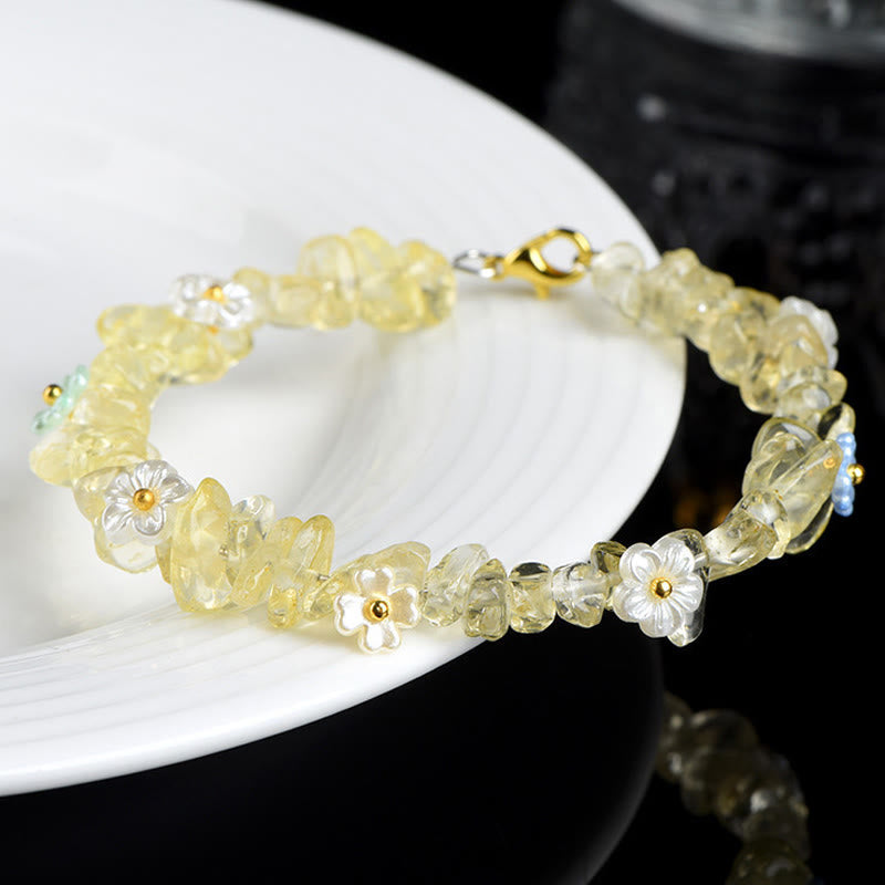 Buddha Stones Bracciale Serenity con Acquamarina Naturale, Peridoto, Quarzo Fragola e Vari Cristalli - image 18
