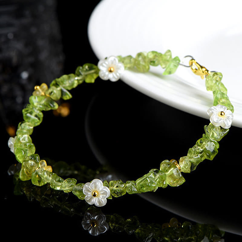 Buddha Stones Bracciale Serenity con Acquamarina Naturale, Peridoto, Quarzo Fragola e Vari Cristalli - image 13