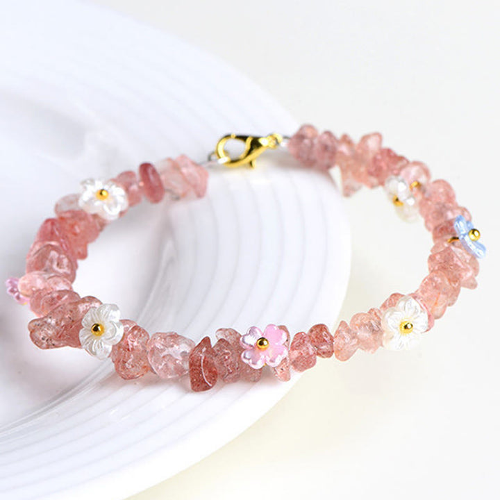 Buddha Stones Bracciale Serenity con Acquamarina Naturale, Peridoto, Quarzo Fragola e Vari Cristalli - image 37