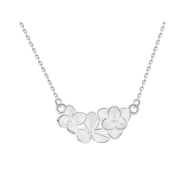 Buddha Stones Collana con ciondolo a forma di fiore in argento sterling 999 con benedizione - image 8