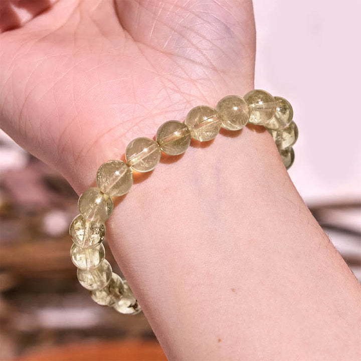 Braccialetto di protezione e buon auspicio in quarzo rutilato naturale Buddha Stones - image 8