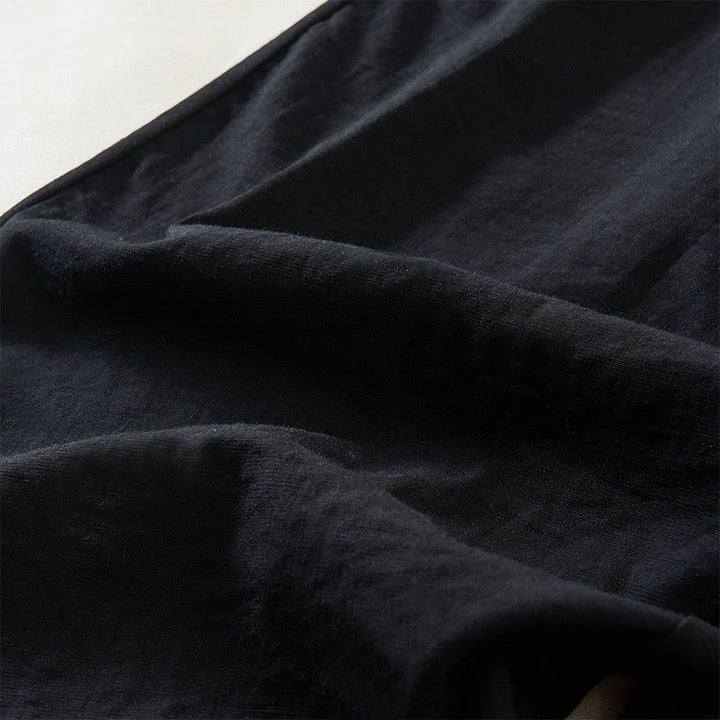 Buddha Stones Pantaloni da donna a gamba larga con coulisse e tasche, dal design semplice. - image 12
