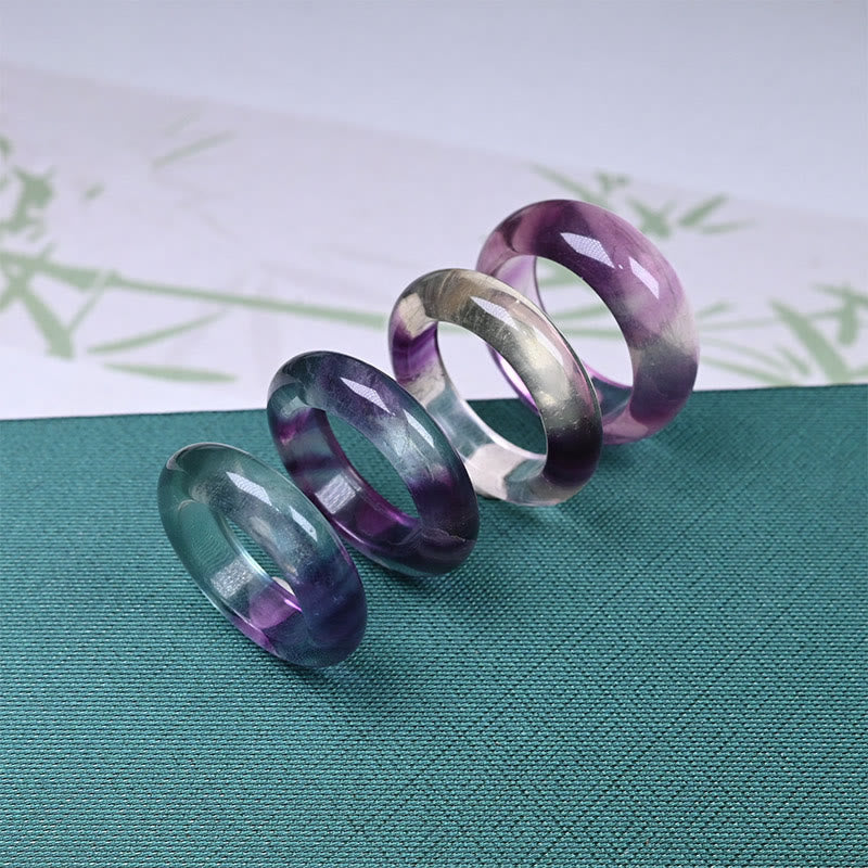 Anello di protezione in fluorite naturale Buddha Stones - image 0