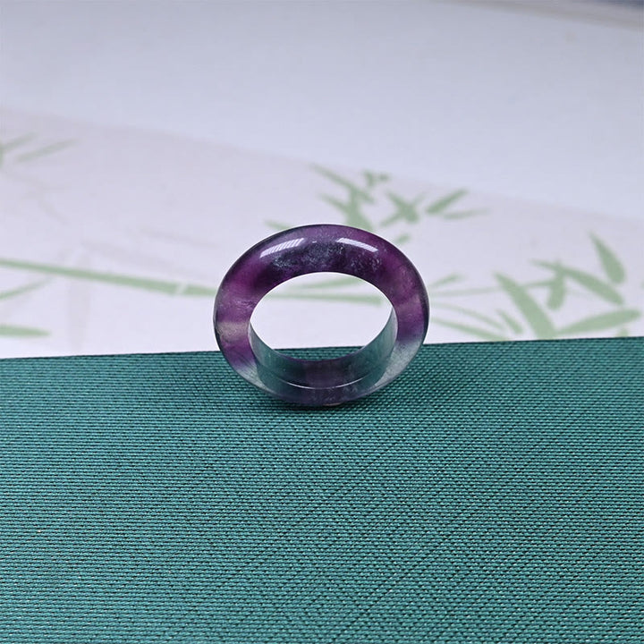 Anello di protezione in fluorite naturale Buddha Stones - image 2