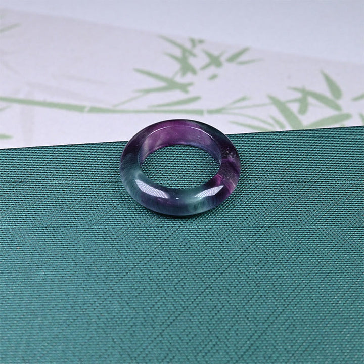 Anello di protezione in fluorite naturale Buddha Stones - image 3