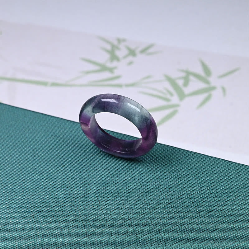 Anello di protezione in fluorite naturale Buddha Stones - image 4