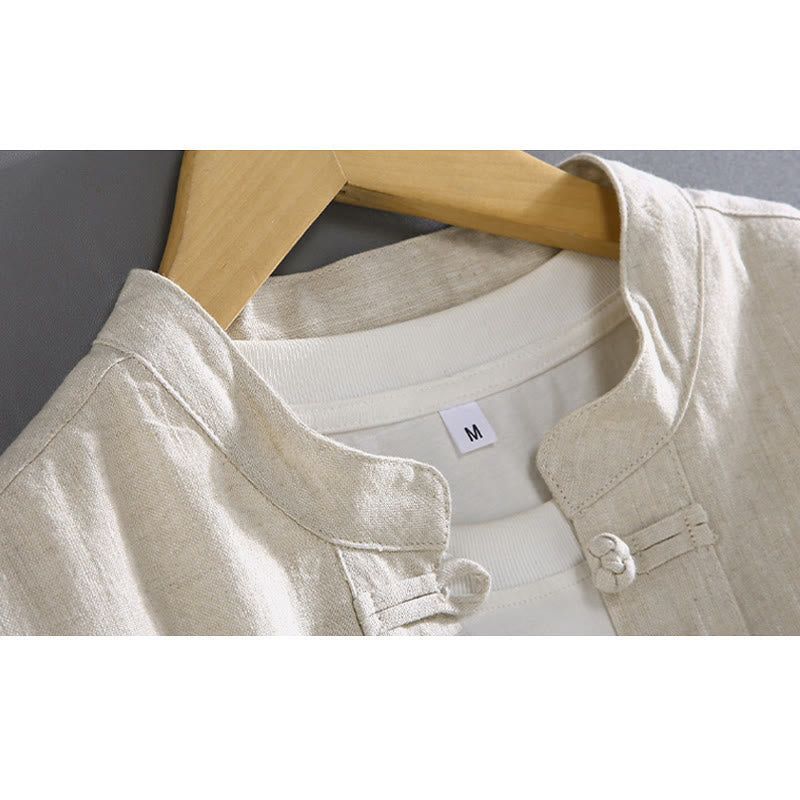 Abito Tang vintage con bottoni a rana cinesi e tasche, modello vintage con Buddha Stones. - image 4