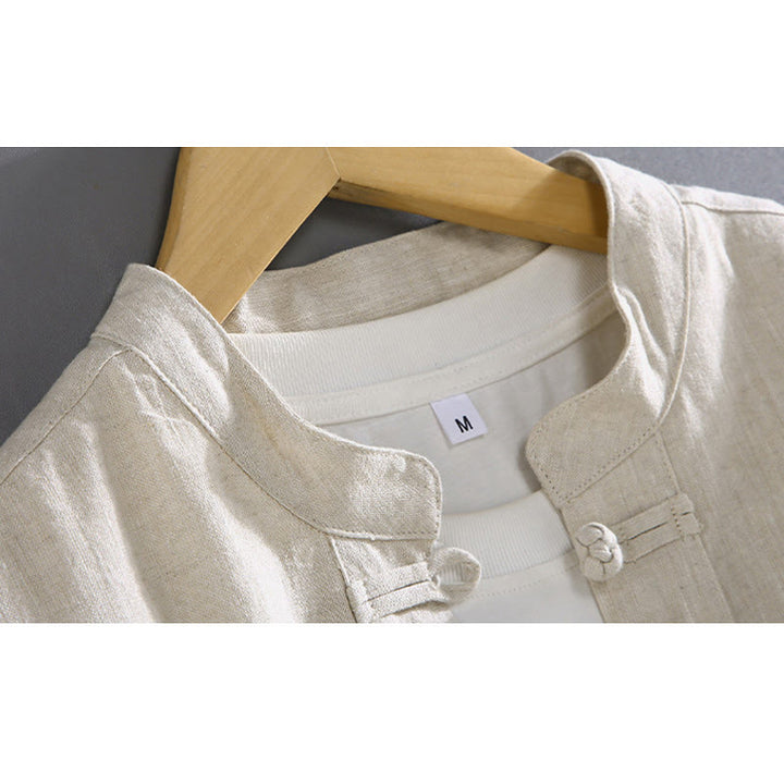 Abito Tang vintage con bottoni a rana cinesi e tasche, modello vintage con Buddha Stones. - image 4