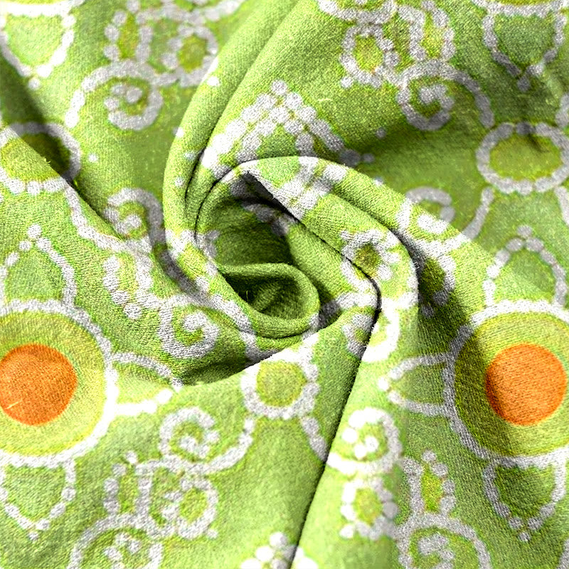 Buddha Stones Pantaloni da donna in puro cotone con elastico in vita e tasche, fantasia a pois e motivi geometrici a rombi. - image 8
