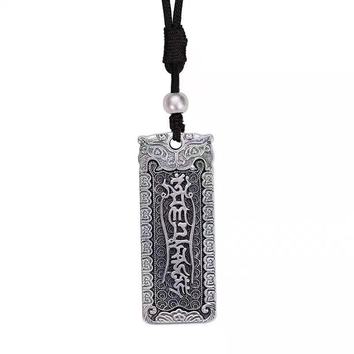 Buddha Stones Ciondolo collana di saggezza corda Namo Amitabha Om Mani Padme Hum in rame - image 3