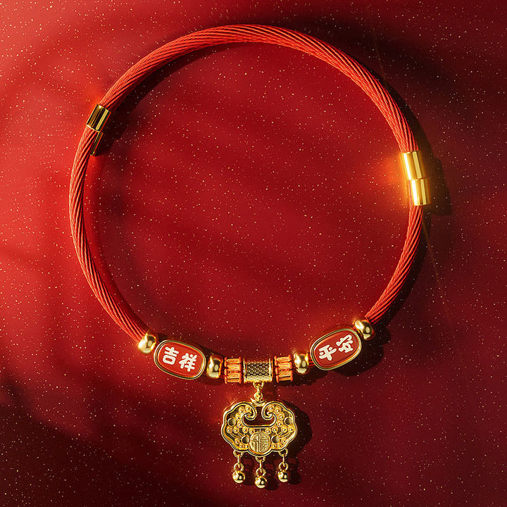 Buddha Stones Collare regolabile per cani e gatti con perline rosse e scritta "Fu Character Luck". - image 1