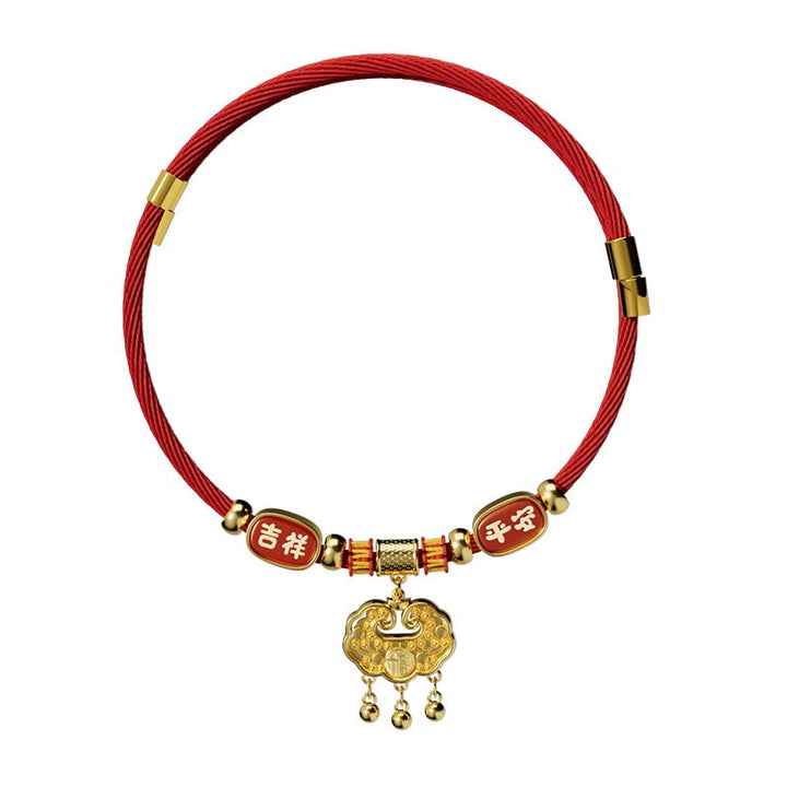 Buddha Stones Collare regolabile per cani e gatti con perline rosse e scritta "Fu Character Luck". - image 3