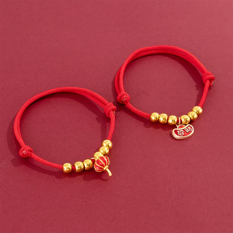 Buddha Stones Collare regolabile per cani e gatti con perline rosse e scritta Yuanbao Fu, simbolo di protezione per animali domestici. - image 15