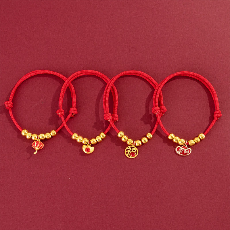 Buddha Stones Collare regolabile per cani e gatti con perline rosse e scritta Yuanbao Fu, simbolo di protezione per animali domestici. - image 18