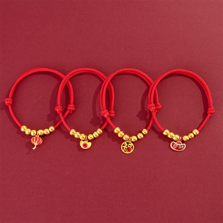 Buddha Stones Collare regolabile per cani e gatti con perline rosse e scritta Yuanbao Fu, simbolo di protezione per animali domestici. - image 18